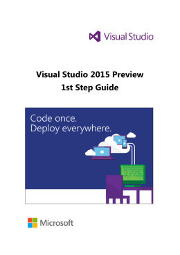 Visual Studio 2015 Preview 1st Step Guide