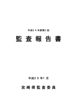 監査報告書・平成25年1月公表分（PDF：41KB）