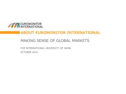 Euromonitor International - International University of Japan