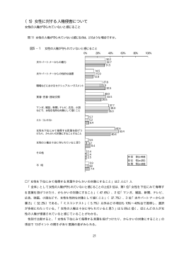 （5）女性に対する人権侵害について