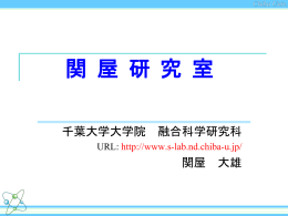 パワーポイント形式 - 千葉大学 関屋・小室研究室