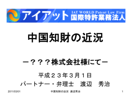 2011年3月の講演資料の一部