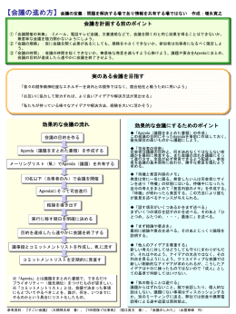 会議の進め方