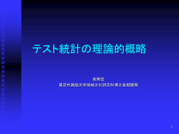 テスト統計の理論的概略