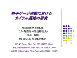 カイラル対称性とは - JLQCD Collaboration