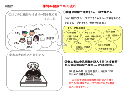 仲間de健康づくり【概要】
