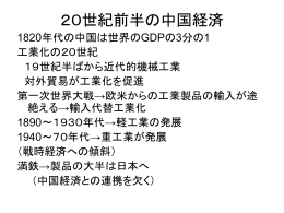 20世紀の中国経済
