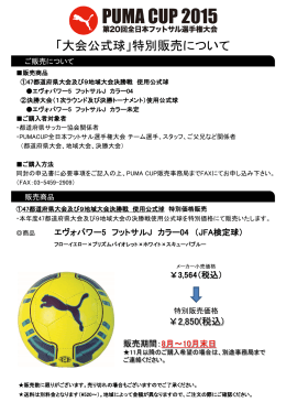 「大会公式球」購入申込書
