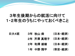 就活のために1・2年の うちにやっておくべき事