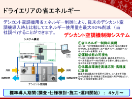 デシカント空調機制御による省エネ