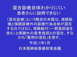 混合診療問題