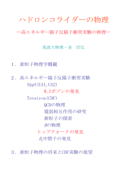 集中講義1 - 筑波大学素粒子実験室