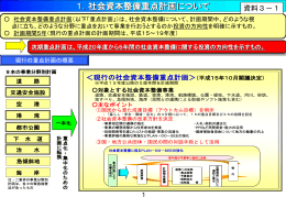 次期「社会資本整備重点計画」について