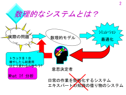 配送計画モデル - LOG OPT HOME