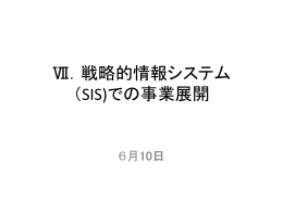 Ⅶ．戦略的情報システムでの 事業展開