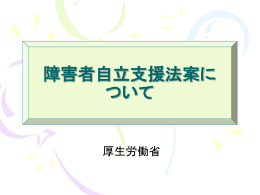 障害者自立支援法案について