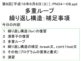 プログラミング入門2004