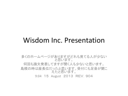 Wisdom Inc. Presentation