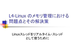 L4-Linux のメモリ管理における問題点とその解決策