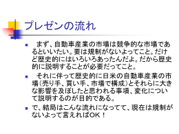 日米自動車産業の比較 ～競争力、競争的市場の視点から