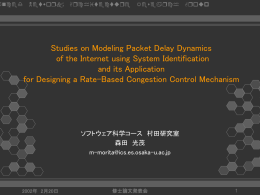 システム同定を用いた インターネットのパケット伝送遅延時