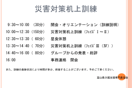 災害対策机上訓練（富山県介護支援専門員協会 PPT7.6MB）
