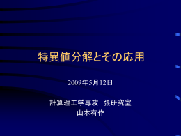 特異値分解とその応用