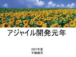 アジャイル開発元年 (PPT 1048Kb)