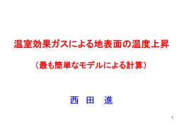 温室効果ガスによる地表面の温度上昇