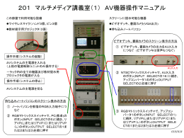 講義室AV機器操作マニュアル