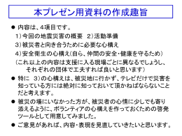 新規災害ボラ用説明スライド（2011/04/01版：PPT形式：1.34MB）