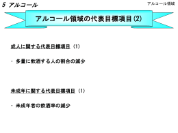 成人に関する代表目標項目（1）