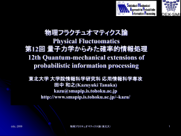 量子情報処理にむけての クラスター変分法と確率伝搬法の定式化