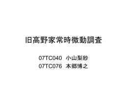 旧高野家常時微動振動調査