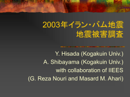 2003年イラン・バム地震 地震被害調査