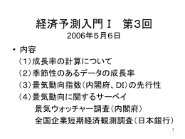 時系列データ（1）暦年データ