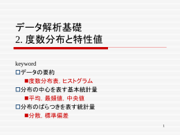 度数分布と特性値