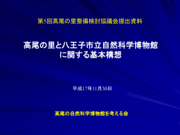 「高尾の里と八王子市立自然科学博物館に関する構想」548kb