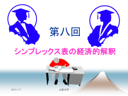 シンプレックス表の解釈