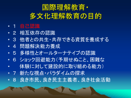 国際理解教育と教師の態度 Power Point講義資料