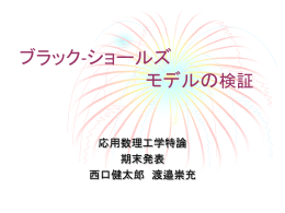 ブラック‐ショールズモデルの 検証