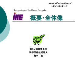 IHE概要・全体像 - IHE-J
