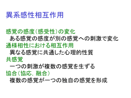 視覚と聴覚の相互作用