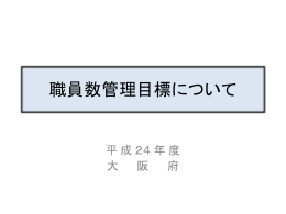 職員数管理目標について （H25～H29)