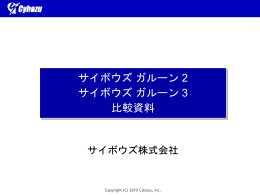 と 「サイボウズ ガルーン 3」