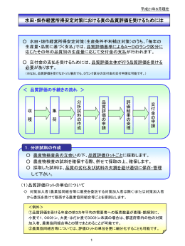 品質評価の申請