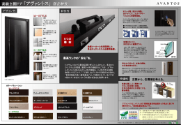 高級玄関ドア ｢アヴァントス｣ 商品特長
