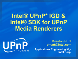 Intel® Core SDK for UPnP* Devices