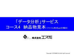 「データ分析」サービス コース4 納品物見本（ファイル形式pptの場合）