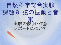 自然科学総合実験 課題9 弦の振動と音楽